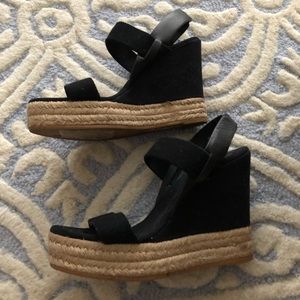 Barely worn Tory Burch espadrille wedges size 7.5